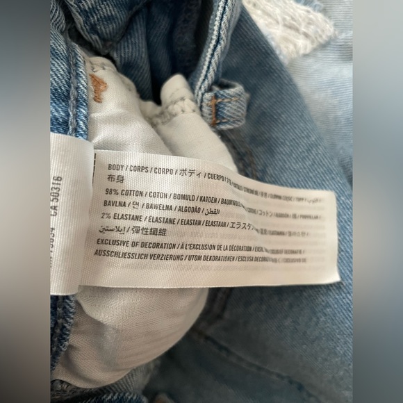 Hollister vintage stretch ultra high rise distressed mom jeans - Picture 5 of 6